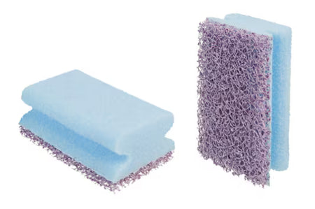 Scotch-Brite™ Krasarme Schuurpad met Handgreep voor Zwaar Werk NS2020, Blauw/Paars, 70 mm x 130 mm, 6/Pak
