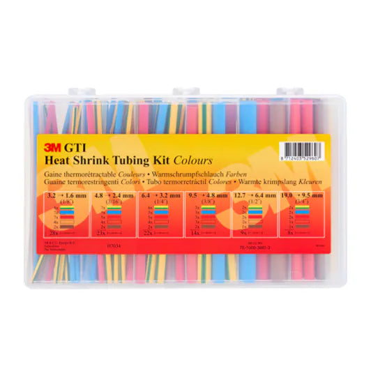 3M™ GTI Warmtekrimpkousbuis Assortmentdoos, 1.6 - 19 mm, 150 mm