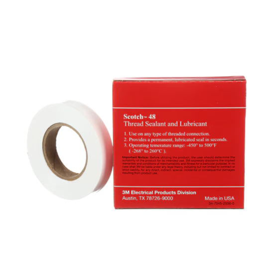 Scotch® 48 PTFE Fluorkoolwaterstofharsband, Wit, 13 mm x 32,9 m, 0,076 mm