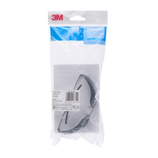 3M™ Metaliks™ Veiligheidsbrillen, metalen montuur, krasbestendig/anticondens, grijze lenzen, 71460-00002