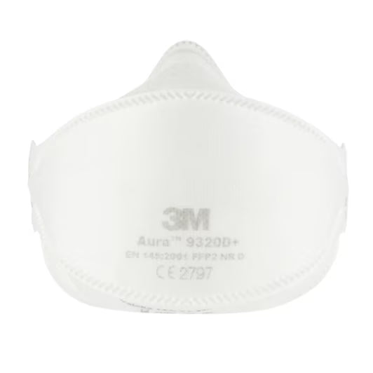 3M™ 9320+ Aura™ Wegwerpstofmaskers, FFP2, zonder ventiel, 5/verpakking