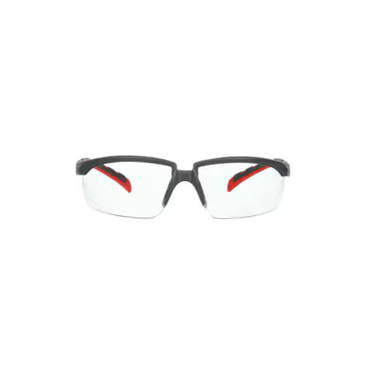 3M™ Solus™ Serie 2000, S2001SGAF-ROOD, grijs/rode veren, Scotchgard™ condenswerende coating, heldere AC-AK‑lenzen, 20/doos
