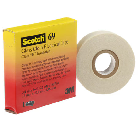 Scotch® 69 Glasvezeltape, Wit, 19 mm x 20 m x 0,18 mm