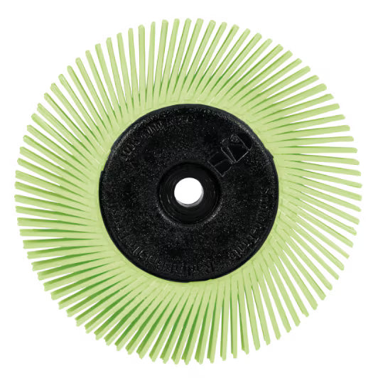 Scotch-Brite™ radiale precisieborstel, PN-RB, 50+, 152,4 mm x 12,7 mm x 25,4 mm (6 inch x 1/2 inch x 1 inch), type A, met adapter