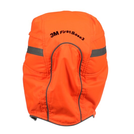 3M™ First Base™ 3 Stootpet 2021218, Winter, hi-viz, oranje, korte klep, 55 mm