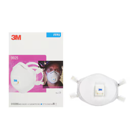 3M™ Lasrookmasker, FFP2, met ventiel, 9925