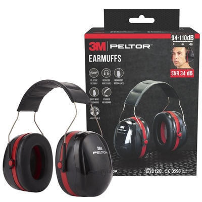 3M™ PELTOR™ Optime™ III Gehoorkappen H540A, SNR-waarde 34 dB, zwart/rood