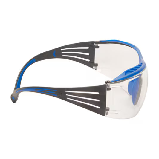 3M™ SecureFit™ 400X Veiligheidsbril, blauw/grijs montuur, Scotchgard™ condenswerende en krasbestendige coating (K&N), heldere lenzen, SF401XSGAF-BLU-EU, 20/doos
