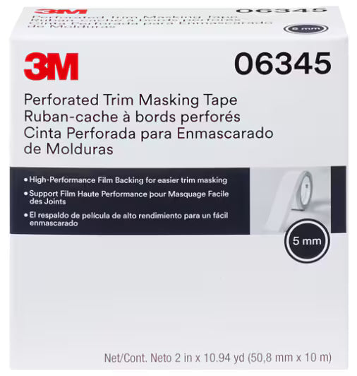 3M™ Geperforeerde Trim Masking Tape, 5 mm, harde band, 50,8 mm x 10 m, 06345