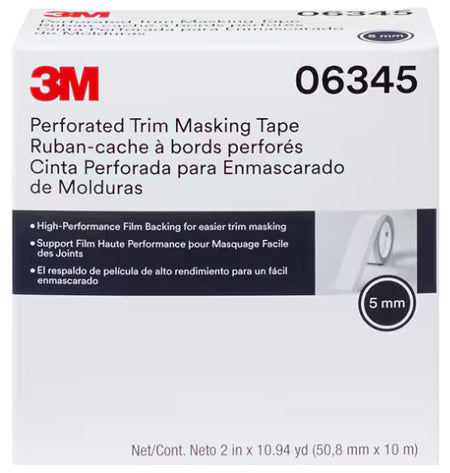 3M™ Geperforeerde Trim Masking Tape, 5 mm, harde band, 50,8 mm x 10 m, 06345