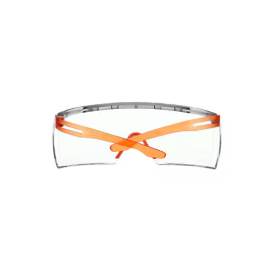 3M™ SecureFit™ 3700 Overzetbril, oranje veren, Scotchgard™ anticondens (K&N), heldere lens, SF3701SGAF-ORG-EU, 20/doos