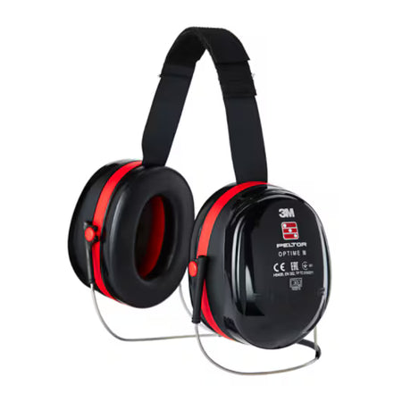 3M™ PELTOR™ Optime™ III Gehoorkappen, zwart/rood, nekband, H540B-412-SV
