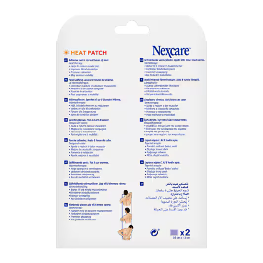 Nexcare™ Warmtepleister, 9,5 cm x 13 cm, 2/verpakking