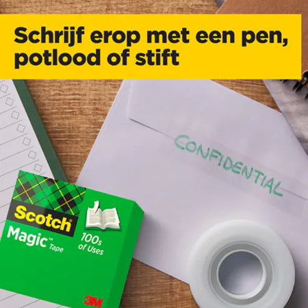 Scotch® Magic™ Onzichtbaar plakband, 1 rol, 19 mm x 10 m
