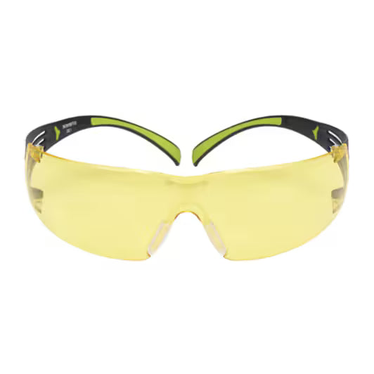 3M™ SecureFit™ 400 Veiligheidsbril, zwart/groen montuur, antikras/anticondens, amberkleurige lenzen, SF403AS/AF-EU