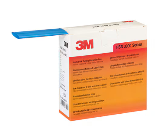 3M™ HSR 3000 Dunwandige Warmtekrimpkousbuis op Minirol, Blauw, 18/6 mm, 5 m, Dispenserdoos