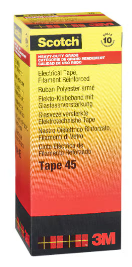 Scotch® 45 Polyester Tape, glasvezel versterkt, Transparant, 19 mm x 20 m, 0,2 mm