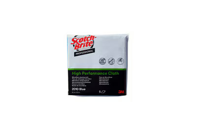 Scotch-Brite™ High Performance Microvezeldoek 2010, Blauw, 360 mm x 360 mm, 5/Pak, 10 Pak/Doos