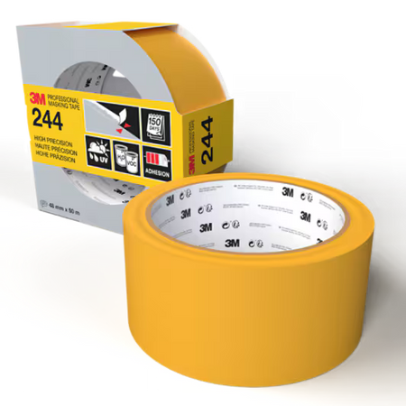 3M™ Professionele maskeertape 244, Verschillende oppervlakken, 48 mm x 50 m, 1 rol/verpakking, 100% PEFC, SGSCH-PEFC-COC-110078