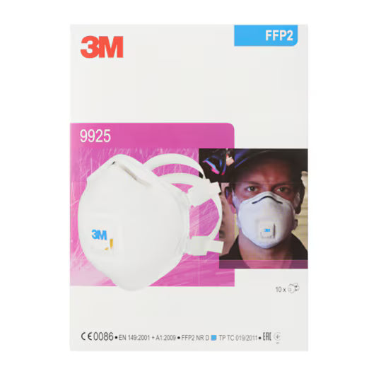 3M™ Lasrookmasker, FFP2, met ventiel, 9925