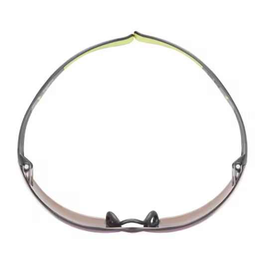 3M™ SecureFit™ 400 Veiligheidsbril, zwart/groen montuur, krasbestendige, spiegelende blauwe lenzen, SF408AS-EU