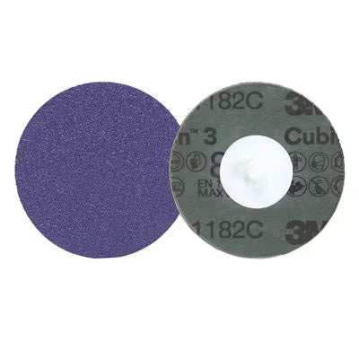 3M™ Cubitron™ 3 Roloc™ Fiberschijf 1182C, 80+, TR, Purple, 51 mm, 50/Carton, 200 ea/Case