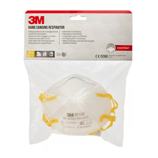 3M™ Stofmasker voor handmatig schuren 8710E, FFP1, 3/pak