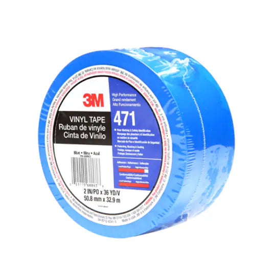 3M™ Vinyl Tape 471, Blauw, 50 mm x 33 m, 0.14 mm, Individueel verpakt