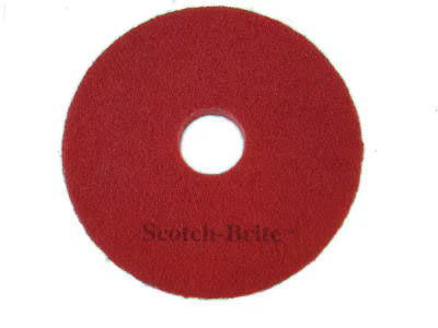 Scotch-Brite™ Vloerpads, Rood, 406 mm, 5/Doos