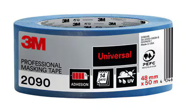 3M™ Professionele afplaktape, 209048SW ,Verschillende oppervlakken, 48 mm x 50 m, 1 rol/verpakking - 100% PEFC SGSCH-PEFC-COC-110078
