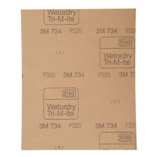 3M™ Wetordry™ Schuurvel 734, 230 mm x 280 mm, P320, 01977