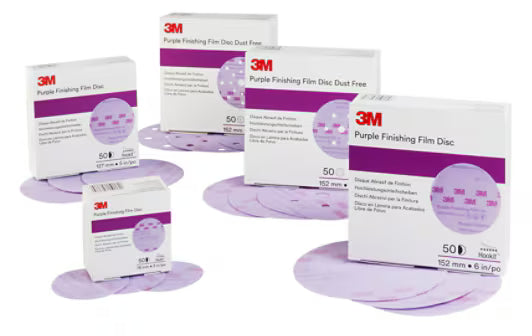 3M™ Hookit™ Purple Finishing Film Schuurschijf 260L, 75 mm, 3 Gaten, P1000, 51265