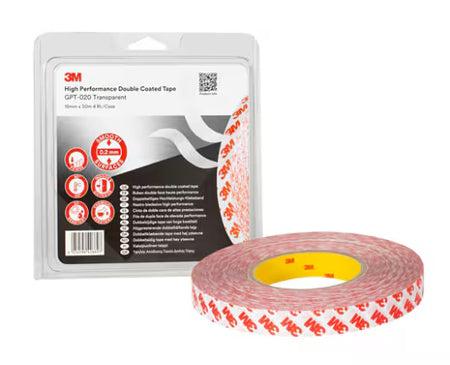 3M™ Dubbelzijdige Tape GPT-020, Transparant, 19 mm x 50 m, 0.2 mm