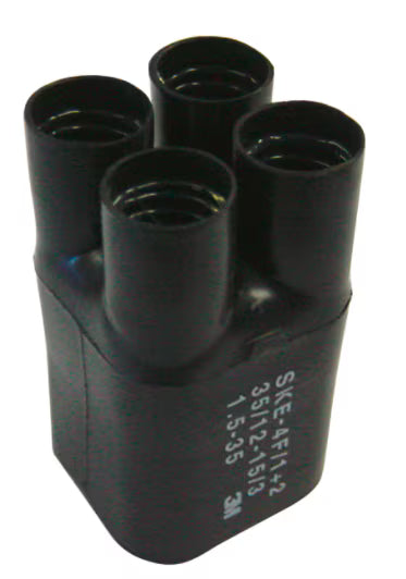 3M™ SKE 4F/3+4 Warmtekrimpspruitstuk, Zwart, 4x 25 - 150 mm², Bulk
