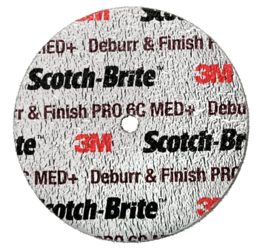 Scotch-Brite™ Deburr and Finish PRO Unitized Wiel DP-UW, 152 mm x 6.35 mm x 25.4 mm, 6C Med+,  8 WL