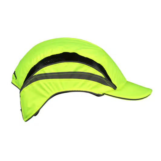 3M™ First Base™ 3 Stootpet 2021866, Classic, hi-viz, geel, korte klep, 55 mm, aangepast