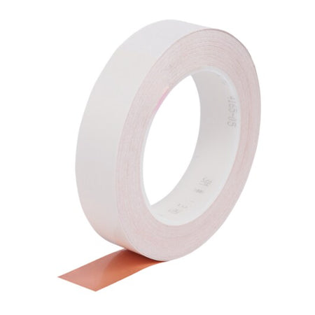 3M™ ET 1182 Koperfolie, glad, met dubbelzijdige geleidende lijm, Koper, 25 mm x 16,5 m x 0,09 mm