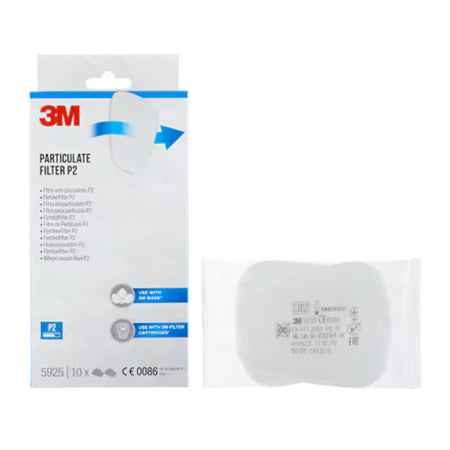 3M™ Fijnstoffilter 5925, P2 voor 6000‑ en 6500-serie 10 pr/pak