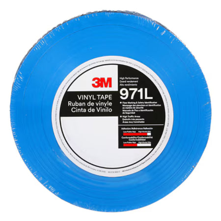 3M™ Duurzame vloermarkeringstape 971L, Blue, 50.8 mm x 33 m, 0.43 mm, Individually Wrapped Conveniently Packaged