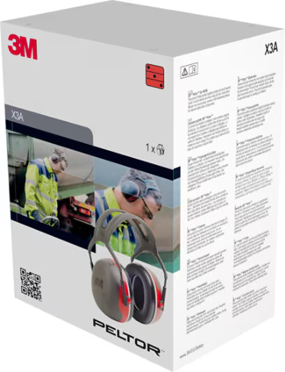 3M™ PELTOR™ Gehoorkappen, rood, hoofdband, X3A