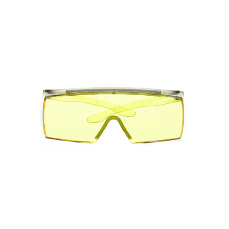 3M™ SecureFit™ 3700 Overzetbril, limegroene veren, Scotchgard™ anticondens (K&N), amberkleurige lens, SF3703SGAF-GRN-EU, 20/doos