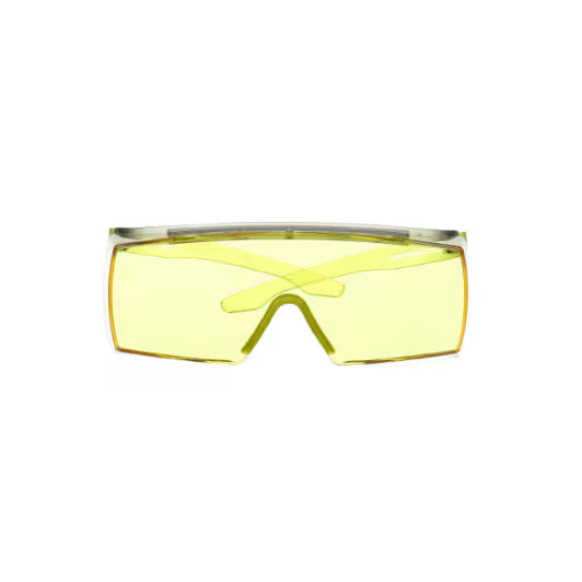 3M™ SecureFit™ 3700 Overzetbril, limegroene veren, Scotchgard™ anticondens (K&N), amberkleurige lens, SF3703SGAF-GRN-EU, 20/doos