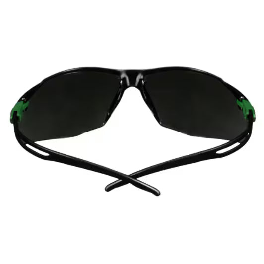 3M™ SecureFit™ 500 Veiligheidsbril, groen/zwart montuur, antikras+ (K), IR 5.0 grijze lenzen, SF550ASP-GRN-EU, 20/doos