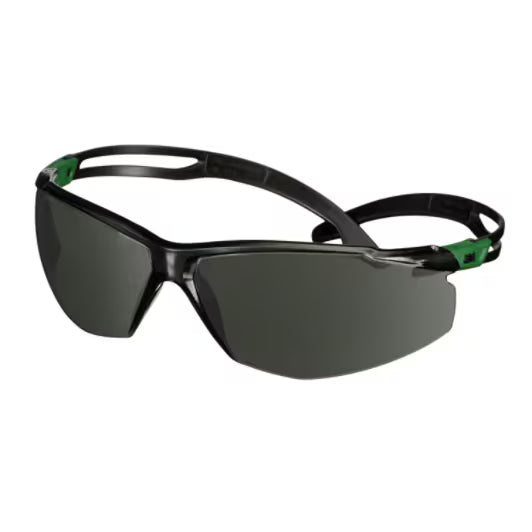 3M™ SecureFit™ 500 Veiligheidsbril, groen/zwart montuur, antikras+ (K), IR 3.0 grijze lenzen, SF530ASP-GRN-EU, 20/doos