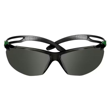 3M™ SecureFit™ 500 Veiligheidsbril, groen/zwart montuur, antikras+ (K), IR 3.0 grijze lenzen, SF530ASP-GRN-EU, 20/doos