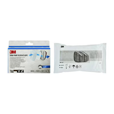 3M™ Filterset voor stofmaskers voor verfspuiten, 6002PRO1, A2P2, 1 set