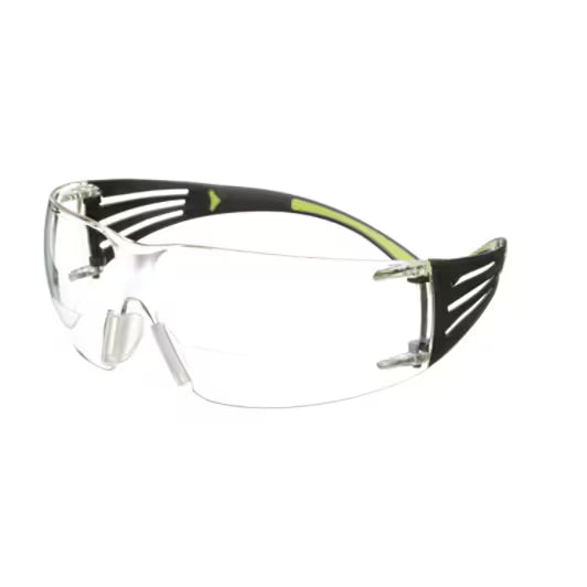 3M™ SecureFit™ 400 Veiligheidsleesbril, zwart/groen montuur, antikras/anticondens, heldere +2.0 lenzen, SF420AS/AF-EU, 20/doos