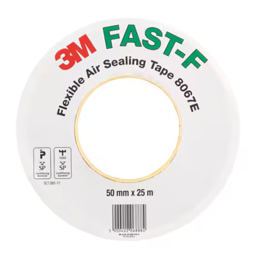 3M™ Flexibele Afdichtingstape 8067E - FAST F, Lichtbruin, 50 mm x 25 m, 0.25 mm, met gesplitst beschermpapier 25/25mm