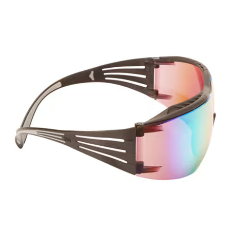 3M™ SecureFit™ 400X Veiligheidsbril, zwart/zwart montuur, krasbestendige, spiegelende oranje lenzen, SF416XAS-BLK-EU, 20/doos