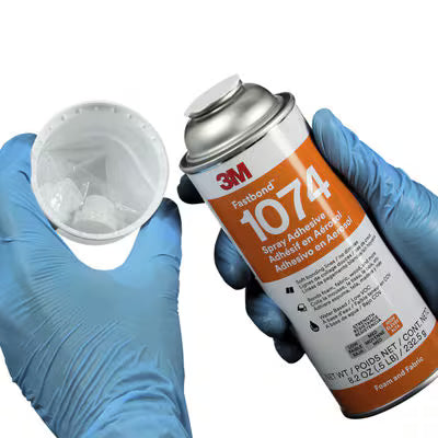 3M™ Fastbond™ Schuim- en textiellijm op waterbasis 1074, laag VOC-gehalte <6%, neutraal, nettogewicht 8,2 oz, 6 blikken/doos